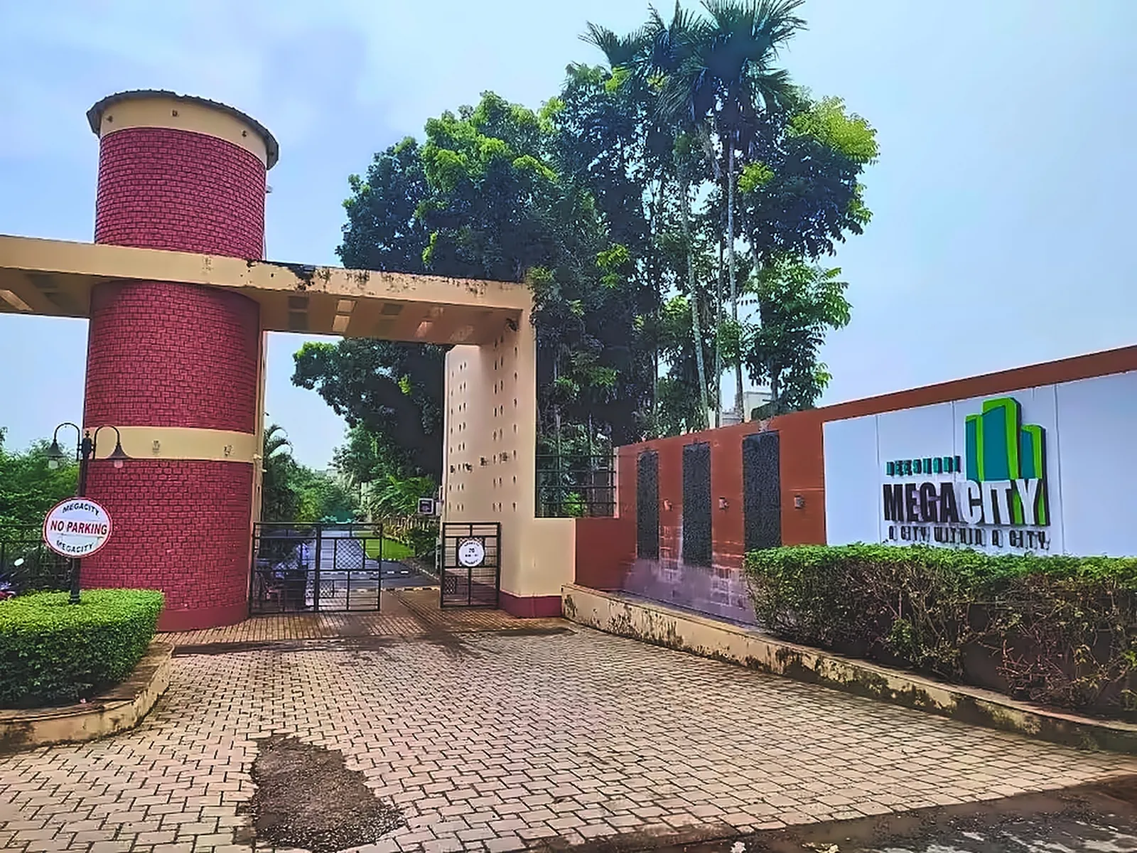 The entrance — A grand, secure gated welcome.